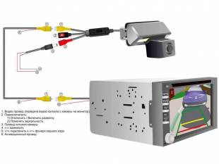 CCD штатная камера заднего вида с динамической разметкой AVIS Electronics AVS326CPR для CADILAC CTSII/SRXII/CHEVROLET AVEO II (2012-...) / CRUZE HATCHBACK (#010)